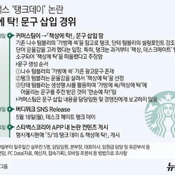스타벅스 공식 해명 : '책상에 탁!' 문구는 AI 탓