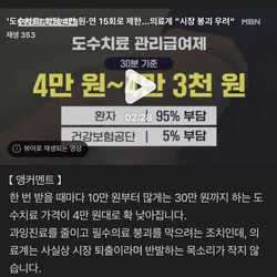 도수치료 가격 인하