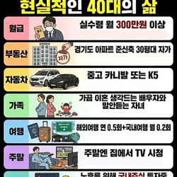 한국의 지극히 현실적인 40대의 삶