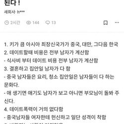 블라인드) 한국 남자가 국제결혼하면 여자도 하면 된다