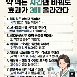 약 먹는 시간만 바꿔도 효과 3배