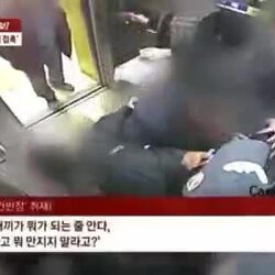 애엄마 폭행하는 노인