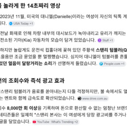 텀블러회사 스탠리에게 새차를 받은 여자