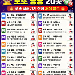 로또 명당 20곳