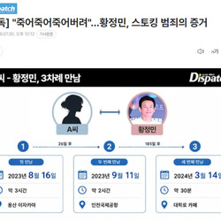 [단독] "죽어죽어죽어버려"…황정민, 스토킹 범죄의 증거