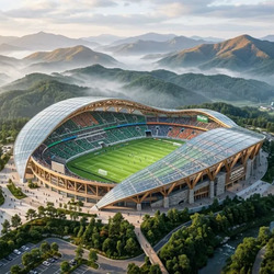 강원도민의 염원을 담은 강원도 축구전용경기장! 조감도
