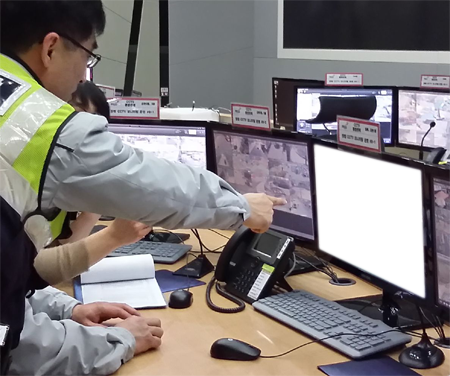 경찰 모니터링 cctv 분석 범죄 상황실 모니터 