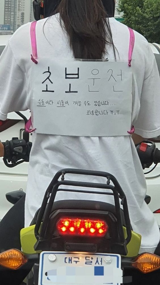 대구 초보운전 누나 초보운전 수동이라 시동이 꺼질 수도 있습니다