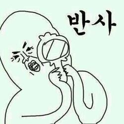 반사 거울 만화 그림