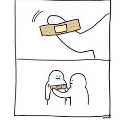 상처 치료 밴드 마음 훈훈 감동