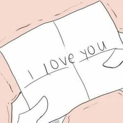 고백 사랑 사랑해 부들부들 쪽지  love you 마음