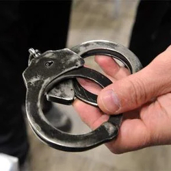 수갑 경찰 철컹