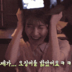 아이유 제가 오징어를 밟았어요 못생긴 솔로 오징어 더럽